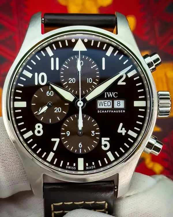2020 IWC Schaffhausen Pilot "Antoine de Saint-Exupéry" S.E. 43MM Brown Dial Leather Strap (IW377713)