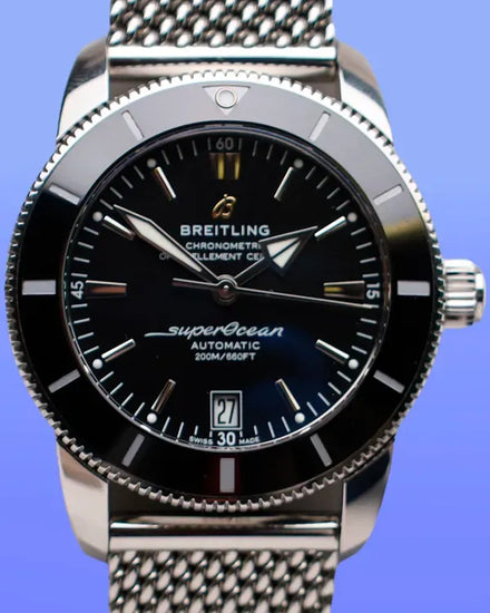 Breitling Superocean Heritage II B20 42MM Black Dial Steel Bracelet (AB2010)