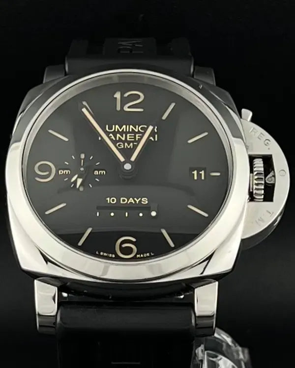 Panerai Luminor 1950 10 Days 44MM Black Dial Rubber Strap (PAM00533)