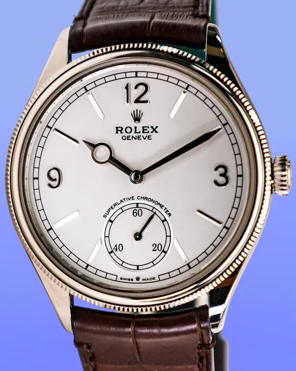 2024 Rolex 1908 39MM White Dial Leather Strap (52509)