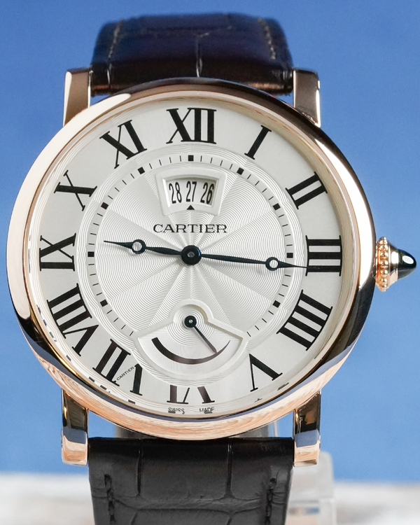Cartier Rotonde De Cartier 40MM Silver Dial Leather Strap (W1556252)