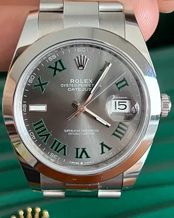 2025 Rolex Datejust "Wimbledon" 41MM Slate Dial Oyster Bracelet (126300)