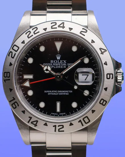 No Reserve - 2003 Rolex Explorer II 40MM Black Dial Oyster Bracelet (16570)