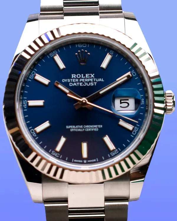 2025 Rolex Datejust 41MM Blue Dial Oyster Bracelet (126334)