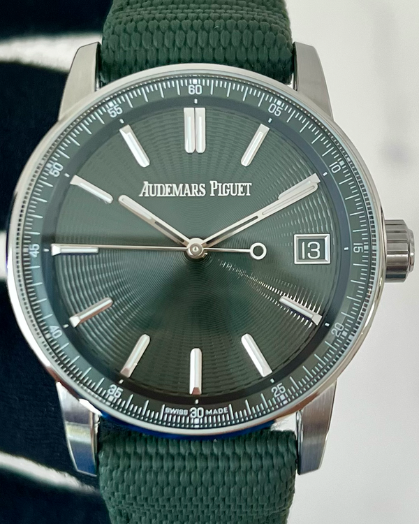 Audemars Piguet Code 11.59 41MM Green Dial Leather Strap (15210ST.OO.A056KB.01)