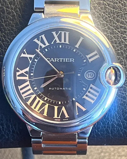 Cartier Ballon Bleu 42MM Chocolate Dial Two-Tone Bracelet (W6920032)
