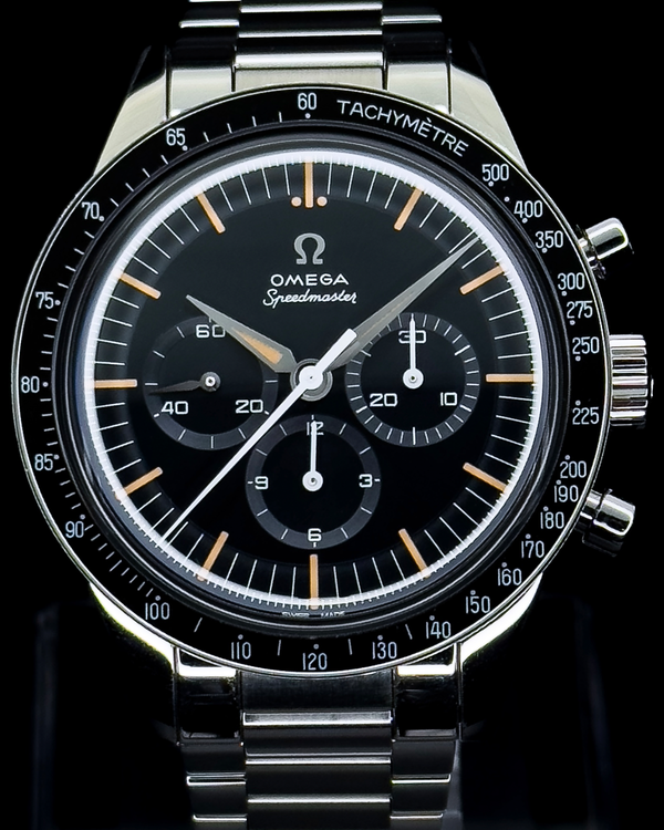 2025 Omega Speedmaster Anniversary Series "The First Omega In Space" 39.7MM Grey/Blue Dial Steel Bracelet (310.30.40.50.06.001)
