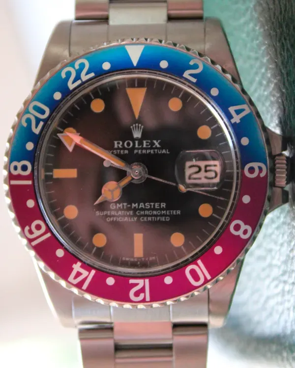 1975 Rolex GMT-Master "Pepsi" 40MM Black Dial Steel Bracelet (1675)