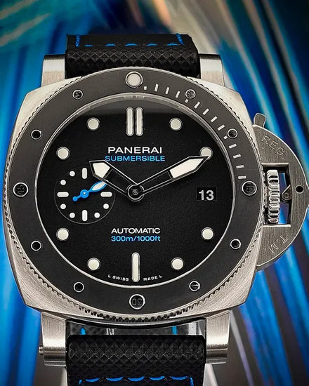 2021 Panerai Submersible L.E. 42MM Black Dial Textile Strap (PAM00683)