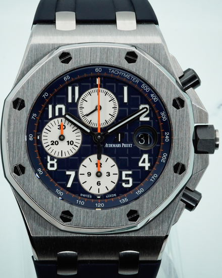 2014 Audemars Piguet Royal Oak Offshore Navy 42MM Blue Dial Rubber Strap (26470ST.OO.A027CA.01)