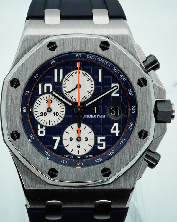 2014 Audemars Piguet Royal Oak Offshore Navy 42MM Blue Dial Rubber Strap (26470ST.OO.A027CA.01)