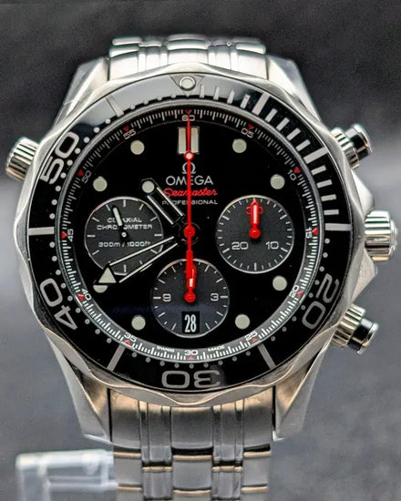 2022 Omega Seamaster Diver 300M Chronograph 44MM Black Dial Steel Bracelet (212.30.44.50.01.001)