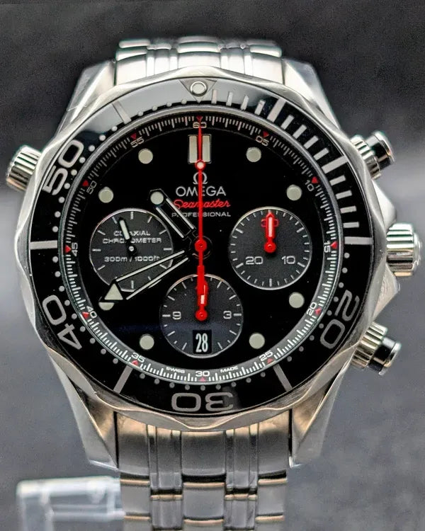 2022 Omega Seamaster Diver 300M Chronograph 44MM Black Dial Steel Bracelet (212.30.44.50.01.001)