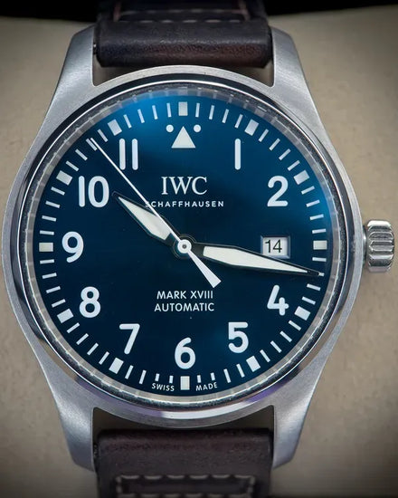 2021 IWC Schaffhausen Pilot Mark XVIII "Le Petit Prince" 40MM Blue Dial Leather Strap (IW327010)