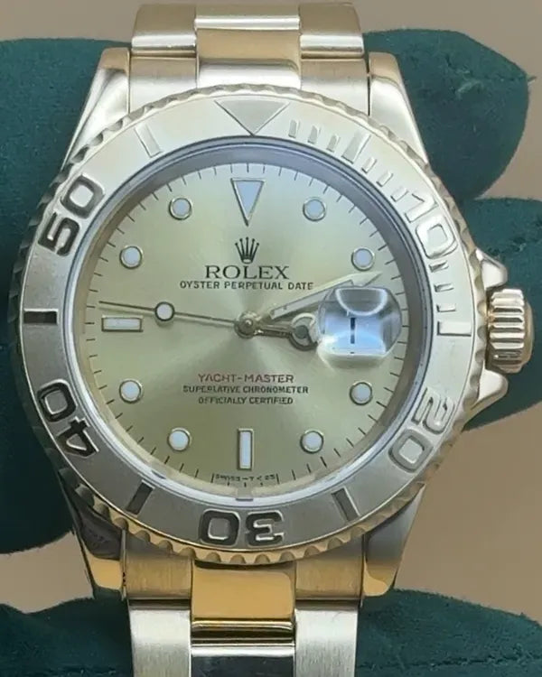 Rolex Yacht-Master 40MM Champagne Dial Yellow Gold Oyster Bracelet (16628)