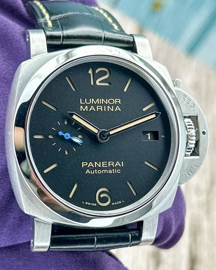 2019 Panerai Luminor Marina 1950 3 Days 42MM Black Dial Leather Strap (PAM01392)