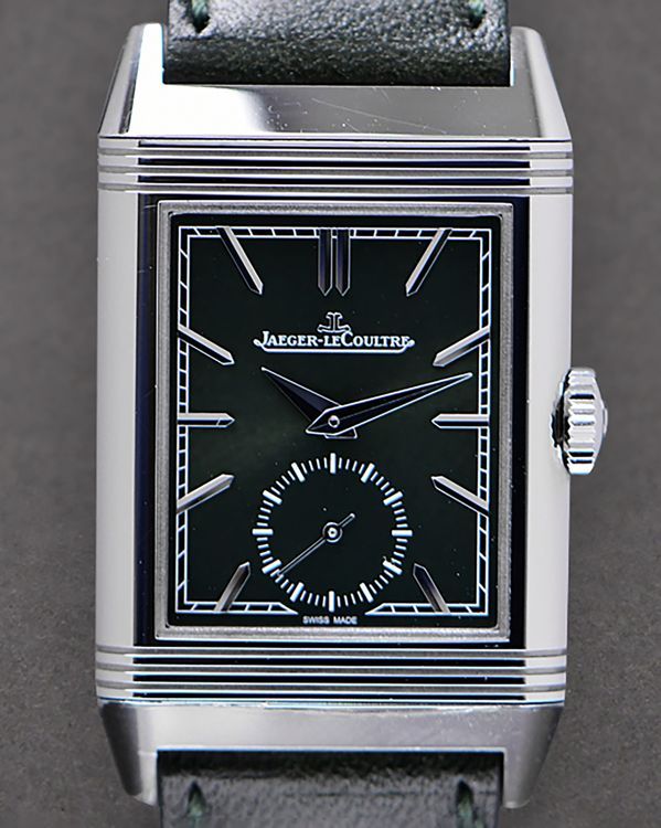 2021 Jaeger-LeCoultre Reverso Tribute Monoface Small Seconds 27.4MM Green Dial Leather Strap (Q397843J)