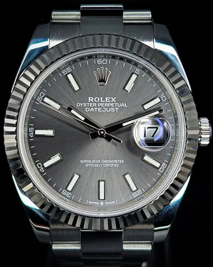 2020 Rolex Datejust 41MM Rhodium Dial Oyster Bracelet (126334)