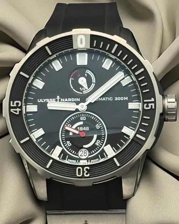 2025 Ulysse Nardin Diver 44MM Black Dial Rubber Strap (1183-170/92)