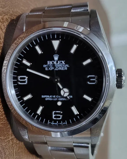 1991 (N Serial) Rolex Explorer 36MM Black Dial Oyster Bracelet (14270)