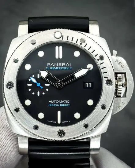 2022 Panerai Submersible Quaranta Quattro 44MM Black Dial Rubber Strap (PAM01229)