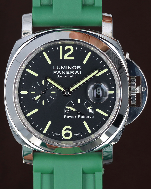 Panerai Luminor Power Reserve 44MM Black Dial Aftermarket Rubber Strap (PAM00090)
