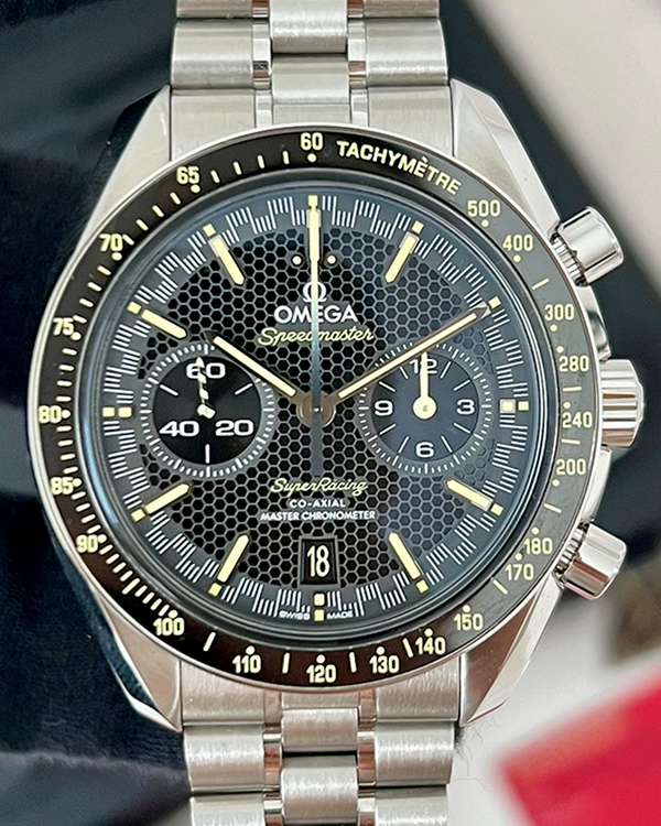 2024 Omega Speedmaster Super Racing 44.25MM Black Dial Steel Bracelet (329.30.44.51.01.003)