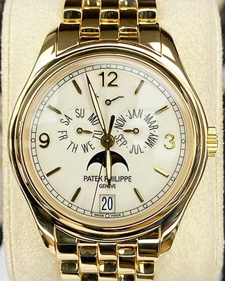Patek Philippe Annual Calendar 38.5MM Ivory Dial Yellow Gold Bracelet (5146/1J)