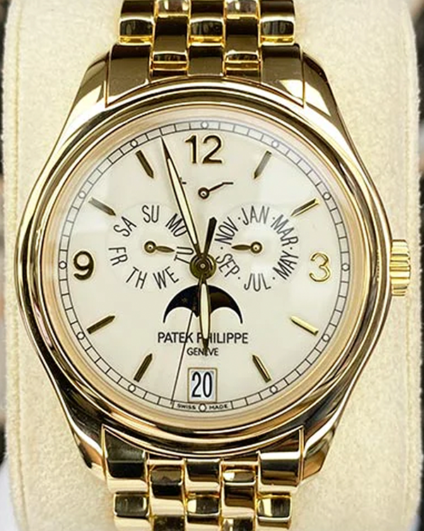 Patek Philippe Annual Calendar 38.5MM Ivory Dial Yellow Gold Bracelet (5146/1J)