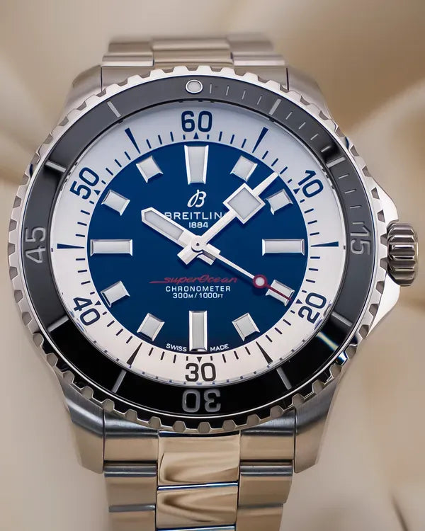 Breitling Superocean 44MM Blue Dial Steel Bracelet (A17376)