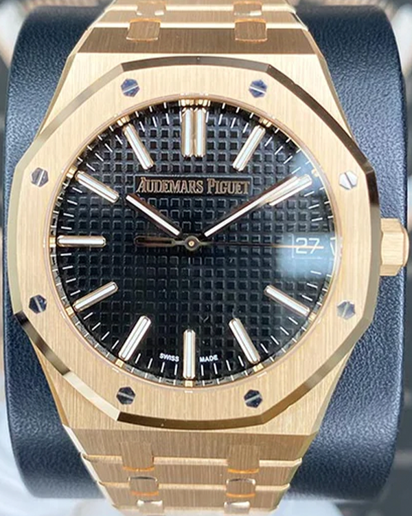 2023 Audemars Piguet Royal Oak 41MM Black Dial Rose Gold Bracelet (15510OR.OO.1320OR.04)