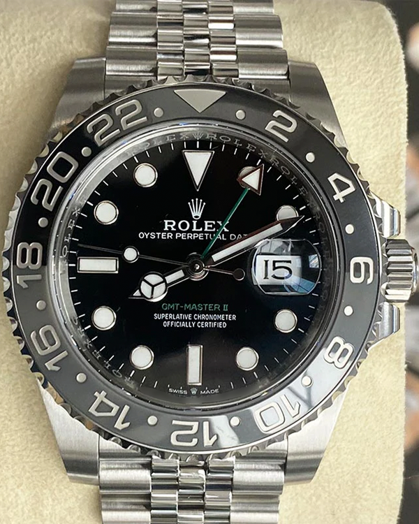 Rolex GMT-Master II "Bruce Wayne" 40MM Black Dial Jubilee Bracelet (126710GRNR)