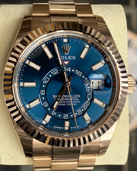 Rolex Sky-Dweller 42MM Blue Dial Rose Gold Oyster Bracelet (336935)