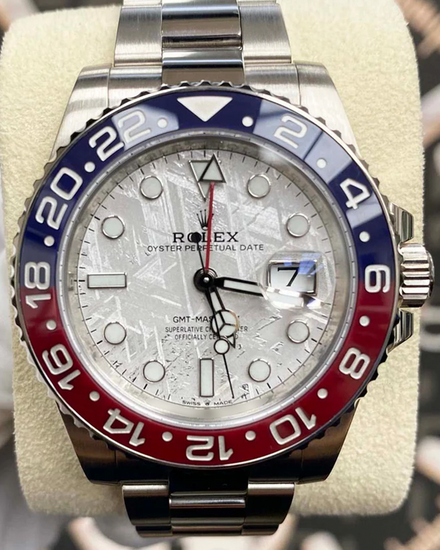 Rolex GMT-Master II "Pepsi" 40MM Meteorite Dial White Gold Oyster Bracelet (126719BLRO)