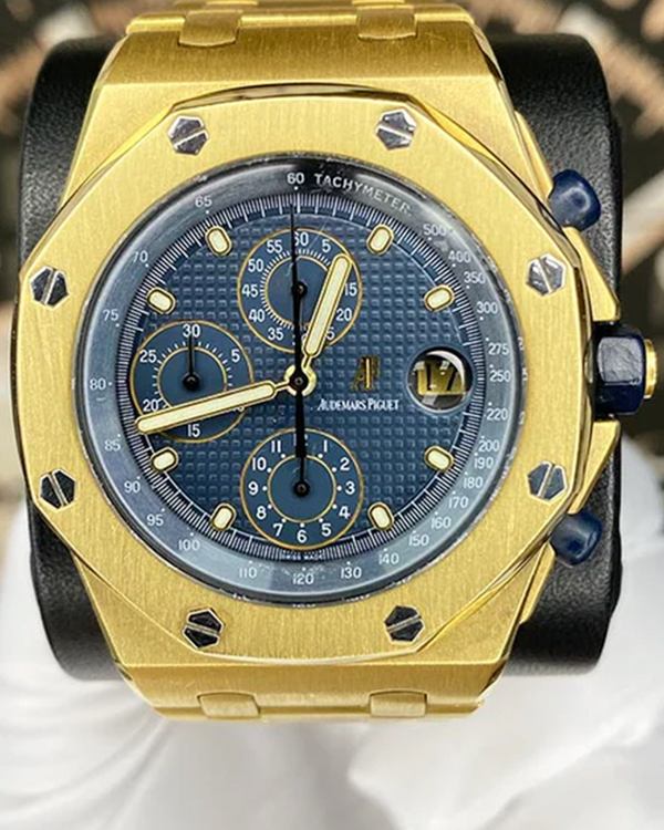 Audemars Piguet Royal Oak Offshore Chronograph 42MM Blue Dial Yellow Gold Bracelet (25721BA.OO.1000BA.02)