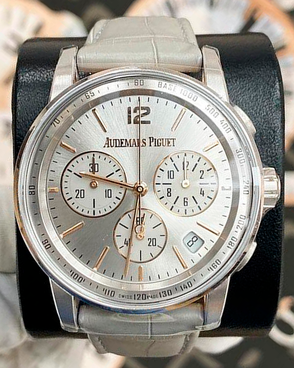 Audemars Piguet Code 11.59 41MM Grey Dial Leather Strap (26393CR.OO.A009CR.01)