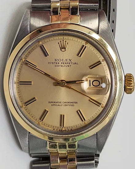 Rolex Datejust 36MM Champagne "Sigma" Dial Two-Tone Jubilee Bracelet (1600)