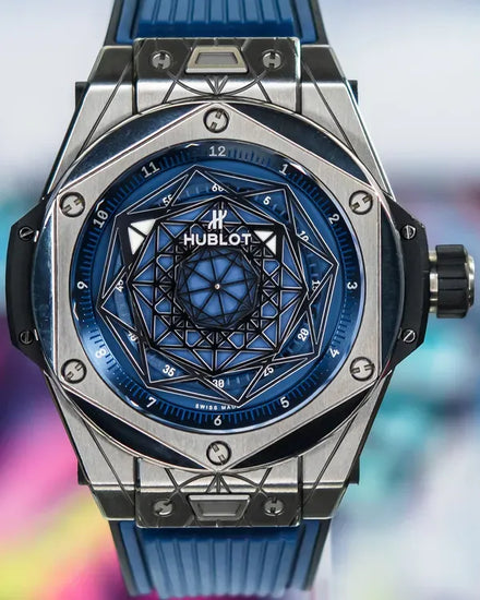 2018 Hublot Big Bang Sang Bleu L.E. 45MM Blue Dial Rubber Strap (415.NX.7179.VR.MXM18)