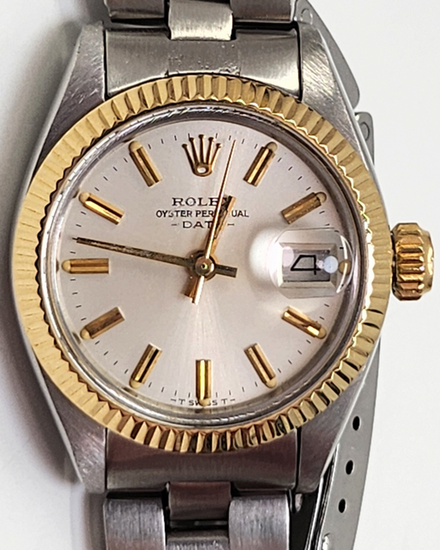 Rolex Oyster Perpetual Lady Date 26MM Silver Dial Oyster Bracelet (6919)