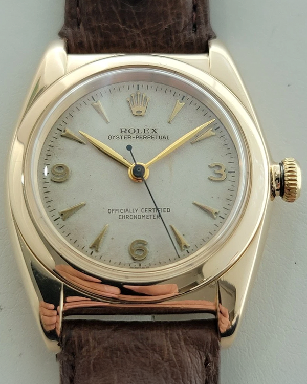 Rolex Oyster Perpetual 32MM Silver Dial Aftermarket Leather Strap (3131)