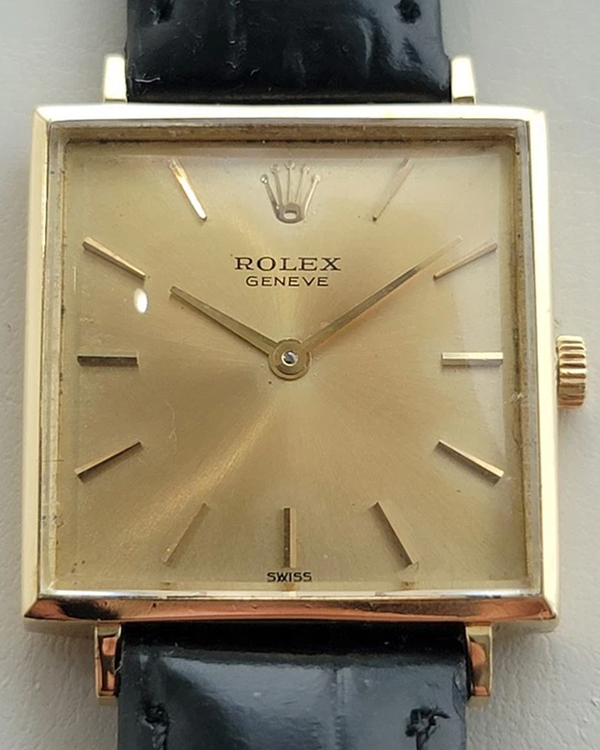 Rolex Cellini 23MM Champagne Dial Aftermarket Leather Strap (3643)