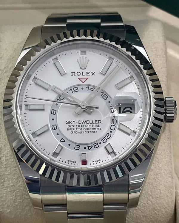 2022 Rolex Sky-Dweller 42MM White Dial Oyster Bracelet (326934)