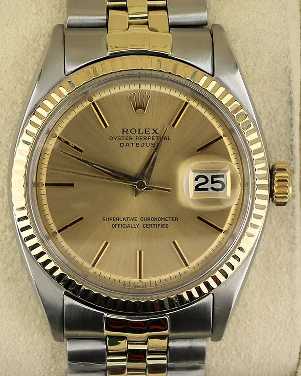 1961 (7.0 Serial) Rolex Datejust 36MM Champagne Dial Two-Tone Jubilee Bracelet (1601)