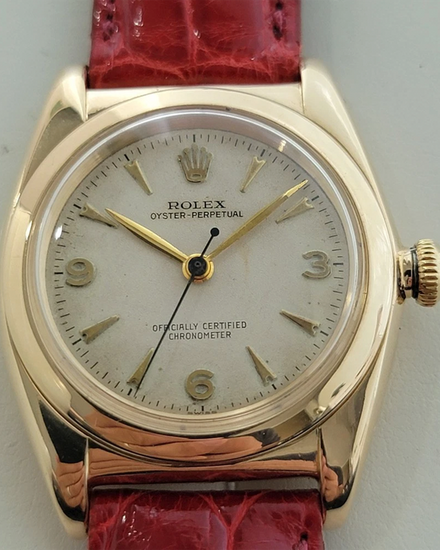 Rolex Oyster Perpetual 32MM Silver Dial Aftermarket Leather Strap (3131)