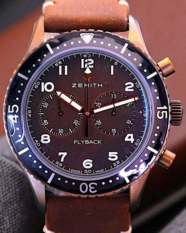 2022 Zenith Pilot Timing Type CP-2 43MM Brown Dial Leather Strap (29.2240.405/18.C801)