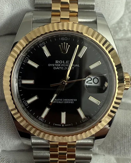 2025 Rolex Datejust 41MM Black Dial Two-Tone Jubilee Bracelet (126333)