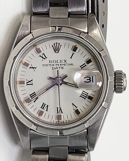 Rolex Oyster Perpetual Lady Date 26MM White Dial Oyster Bracelet (69190)