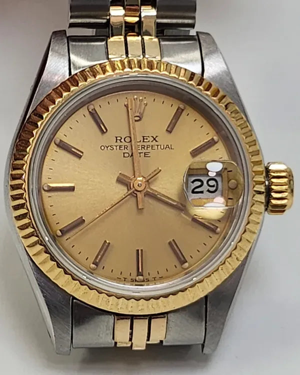 Rolex Oyster Perpetual 26MM Champagne Dial Two-Tone Jubilee Bracelet (69160)