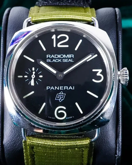 2017 Panerai Radiomir "Black Seal" 45MM Black Dial Aftermarket Textile Strap (PAM00380)