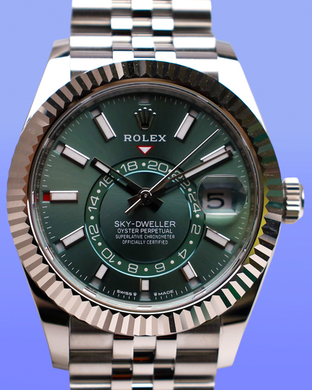 2025 Rolex Sky-Dweller 42MM Green Dial Jubilee Bracelet (336934)